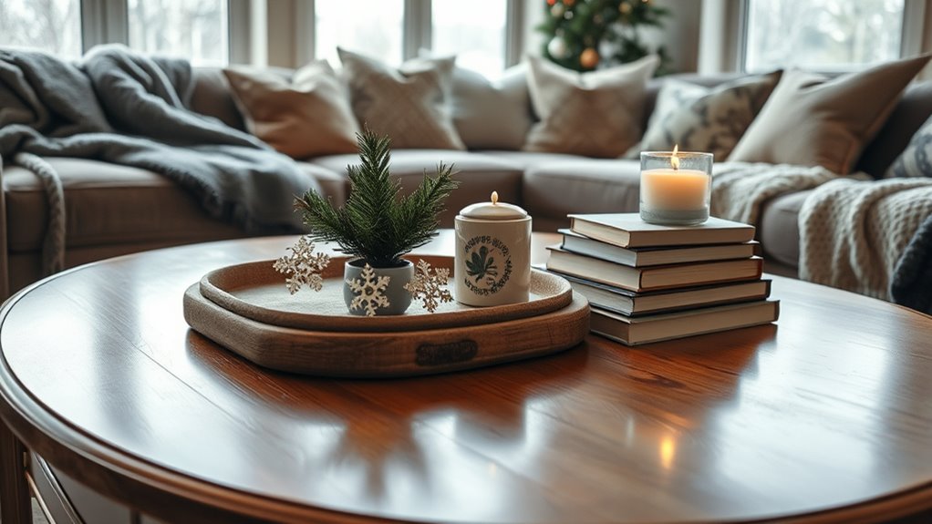 winter coffee table decor