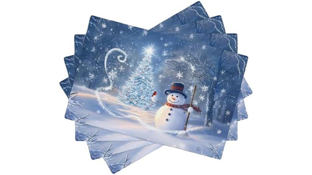 winter snowman placemat set