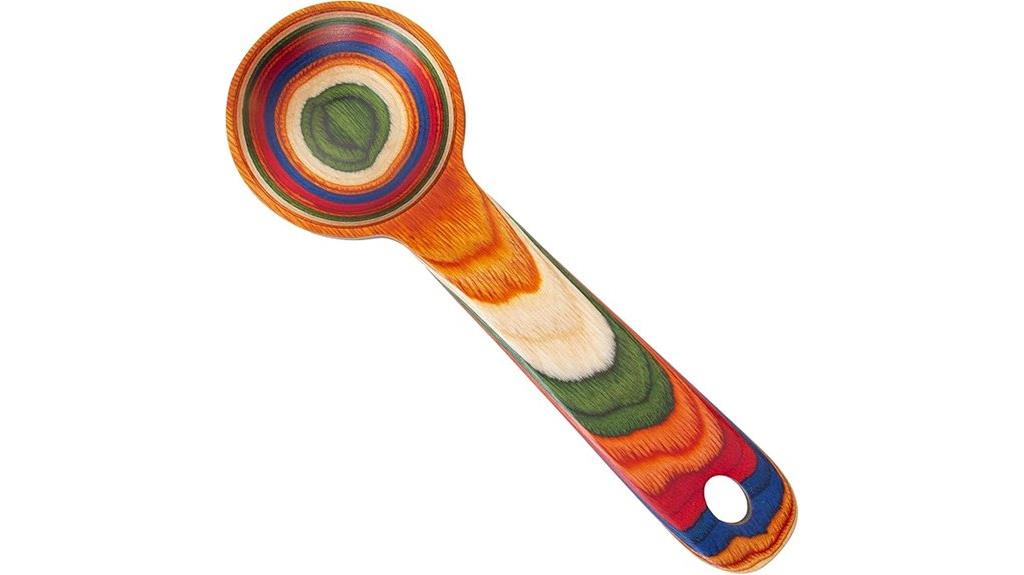 wooden coffee scoop