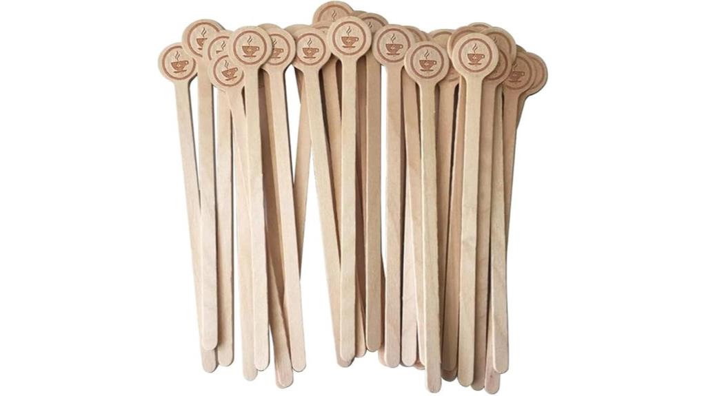 wooden coffee stirrer pack