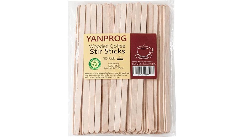 wooden stirrers 5 5 size