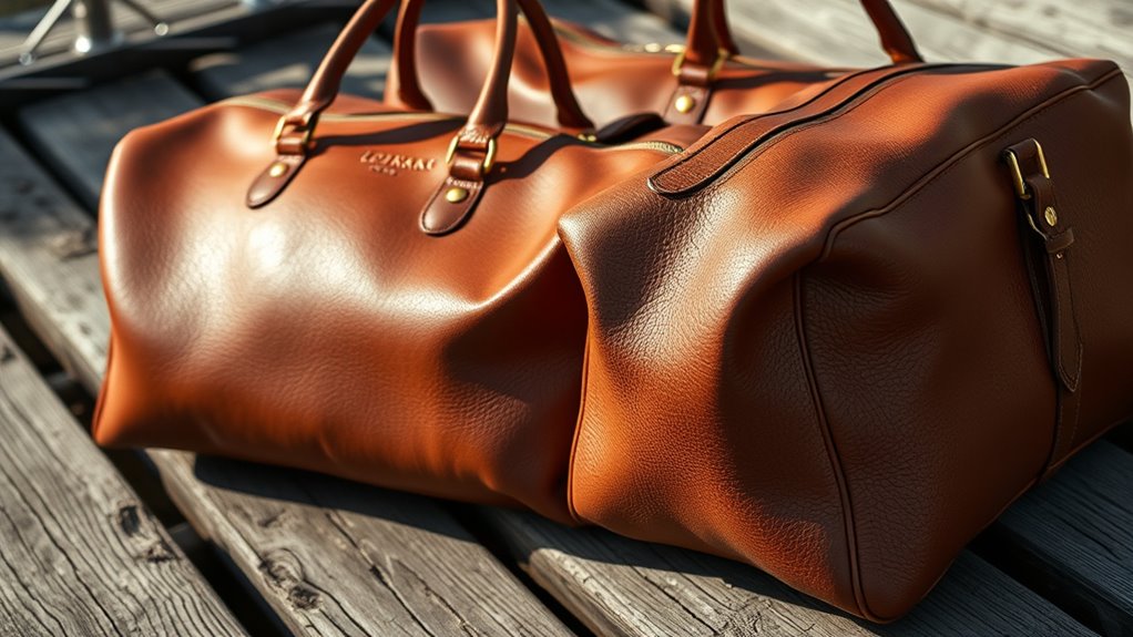 luxury leather travel bags