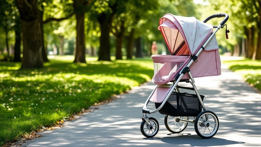pet stroller size and features