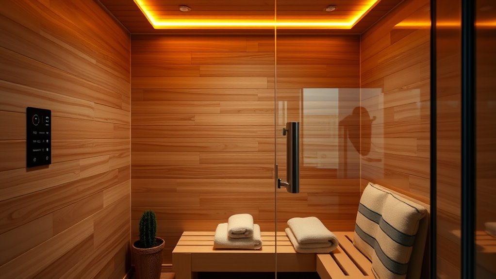 sauna features and safety
