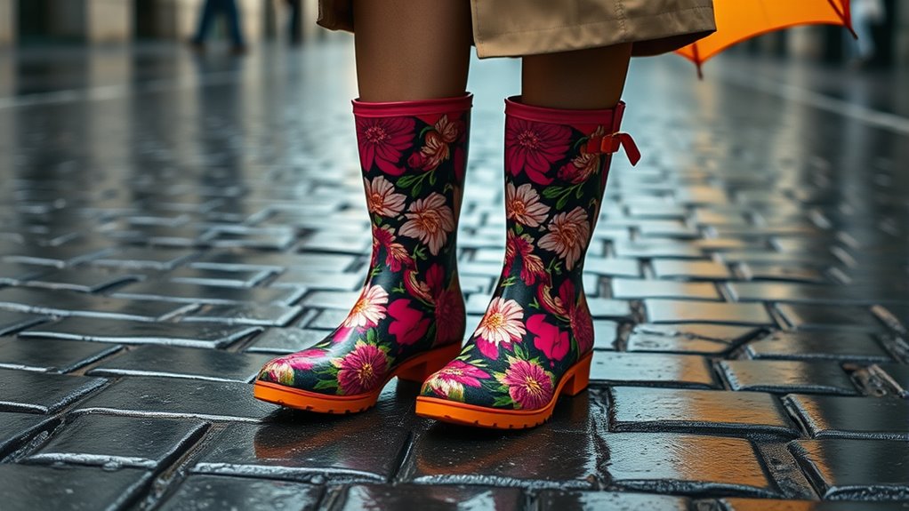 stylish yet practical rain boots
