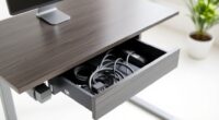 clutter free adjustable desk