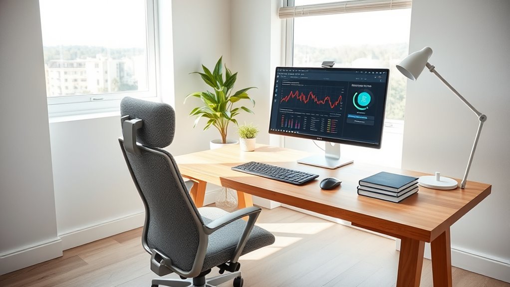 ergonomic organized dedicated workspace