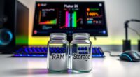 memory versus storage capacity