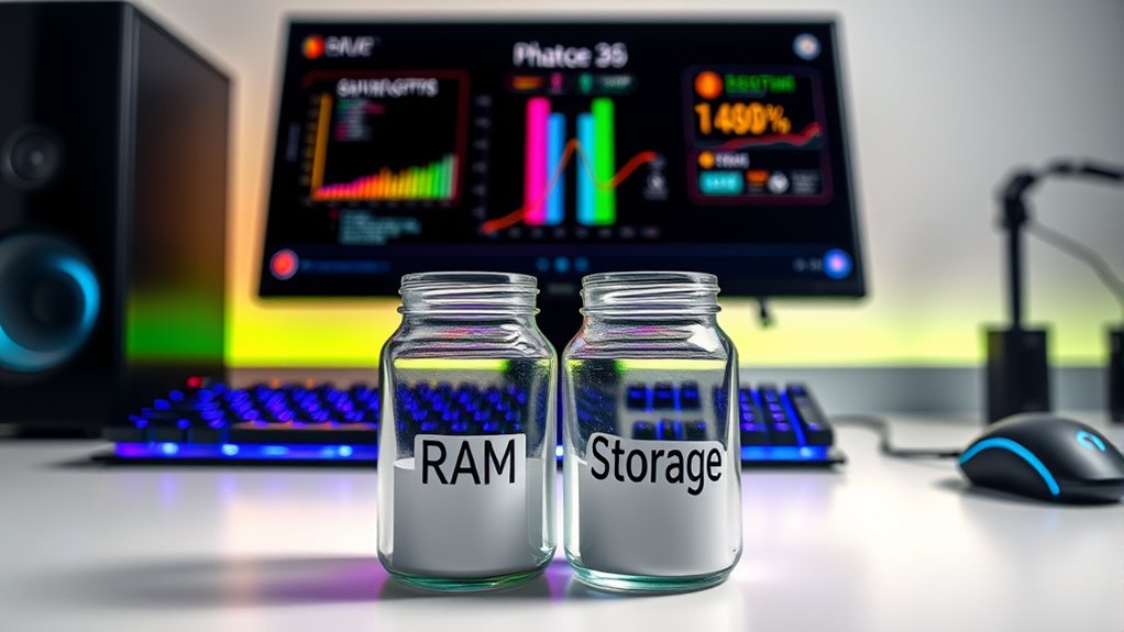 memory versus storage capacity