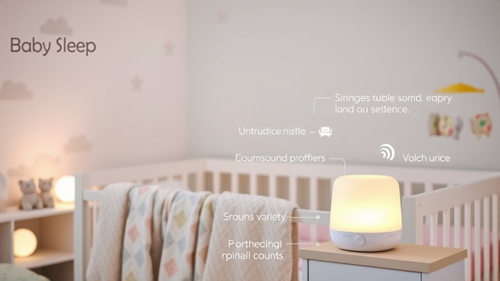 nursery noise machine features