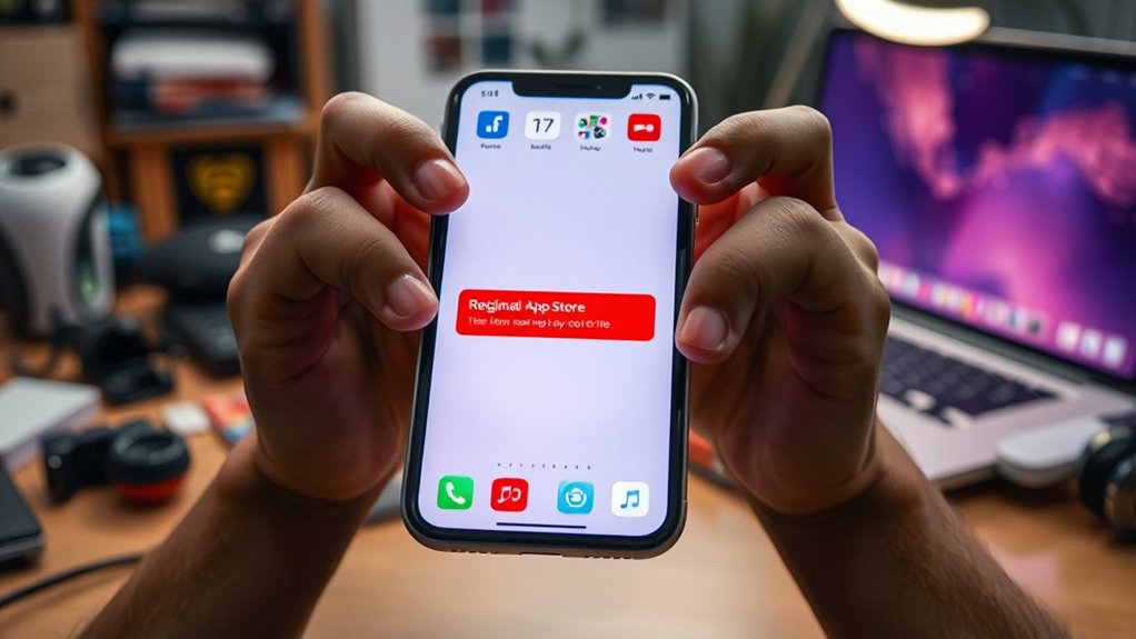 regional app download issues