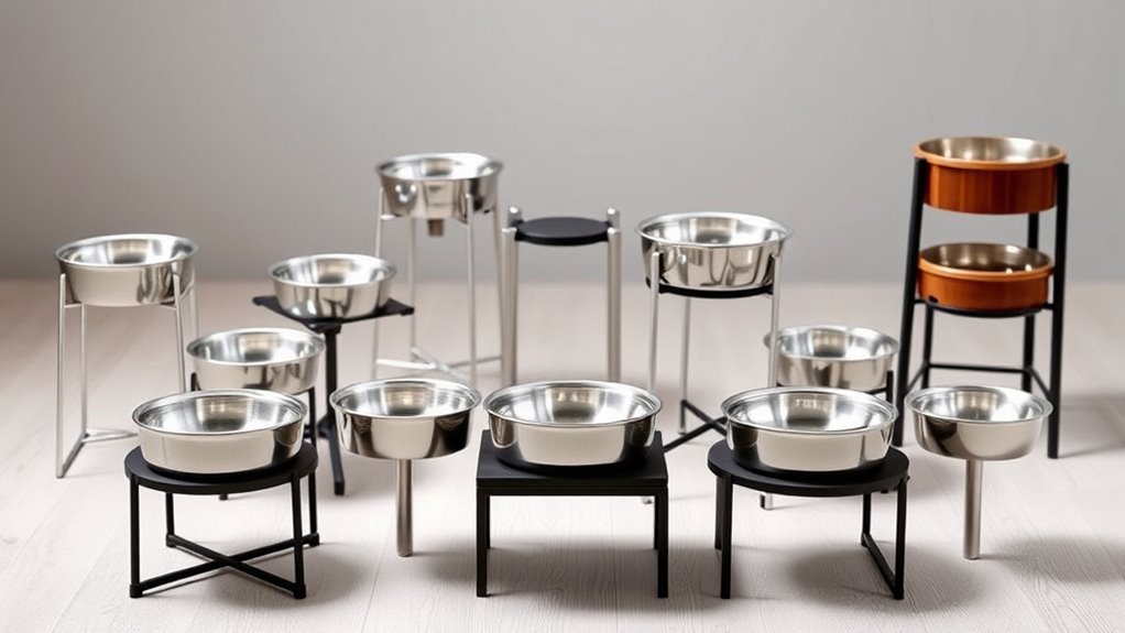 top adjustable pet bowl stands