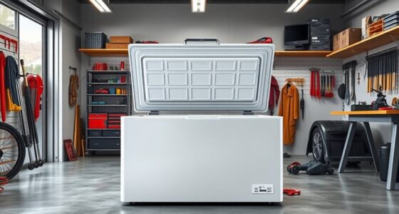 top garage chest freezers