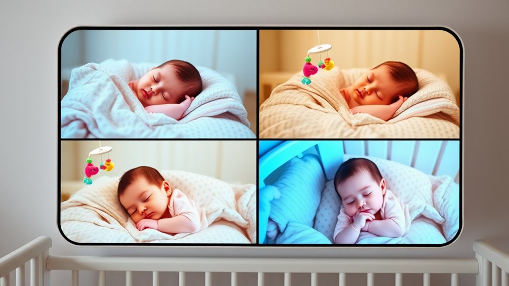 top split screen baby monitors