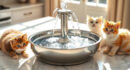 top stainless steel cat fountains