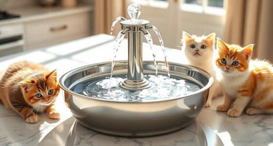 top stainless steel cat fountains