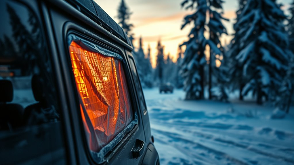 winter car window insulation