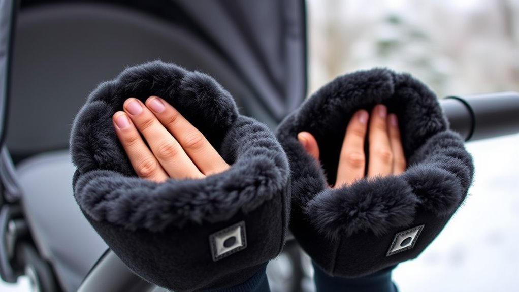winter stroller hand muffs