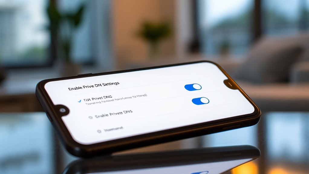 activate private dns and doh