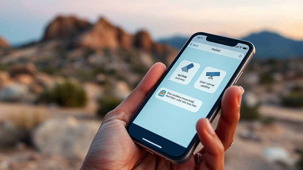 activate satellite messaging features
