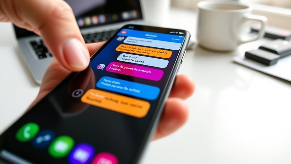 backup messages before switching