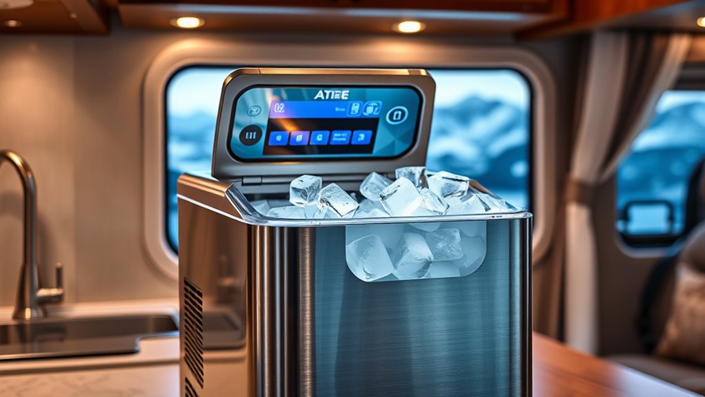 compact efficient quiet ice maker