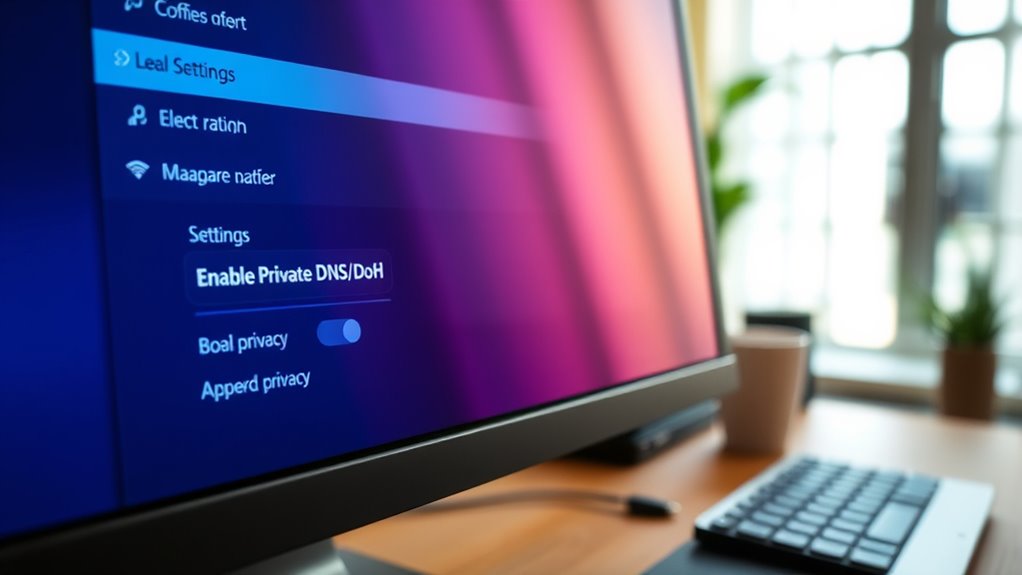 configure encrypted dns settings