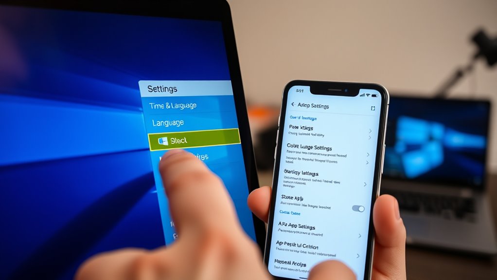 custom app language settings