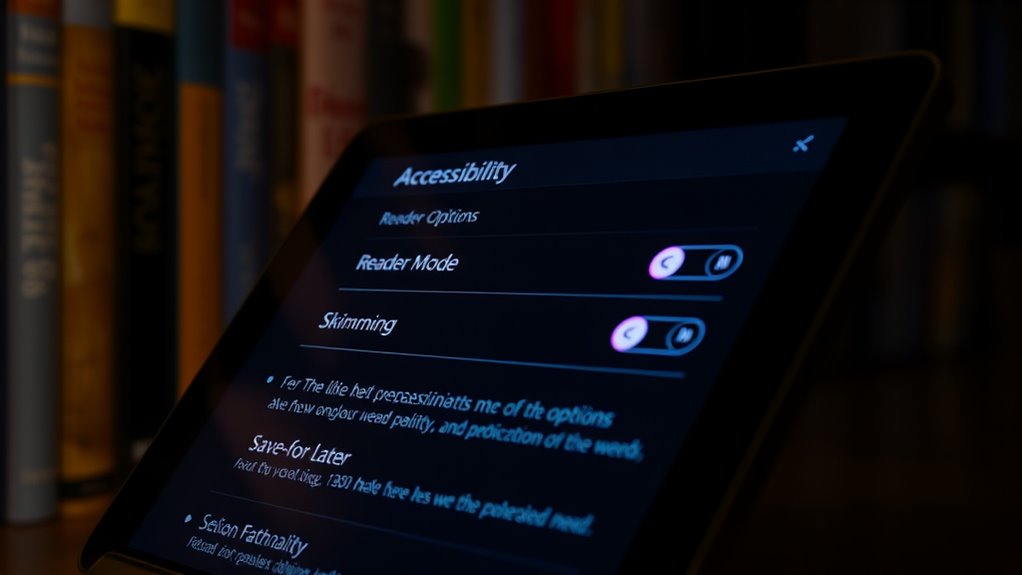 customizable clear accessible reading