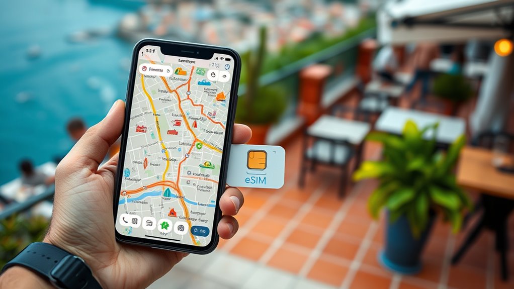 download maps and activate esim