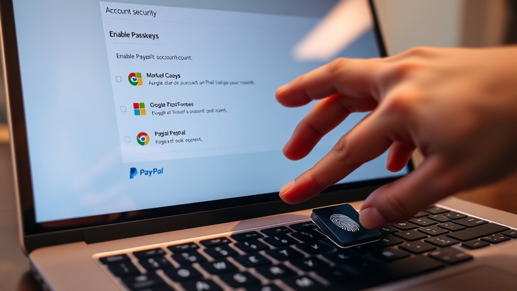 enable biometric passwordless login