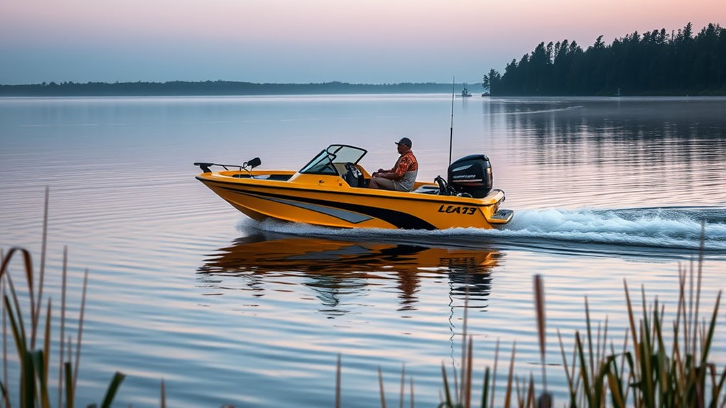 large lake bait boat features