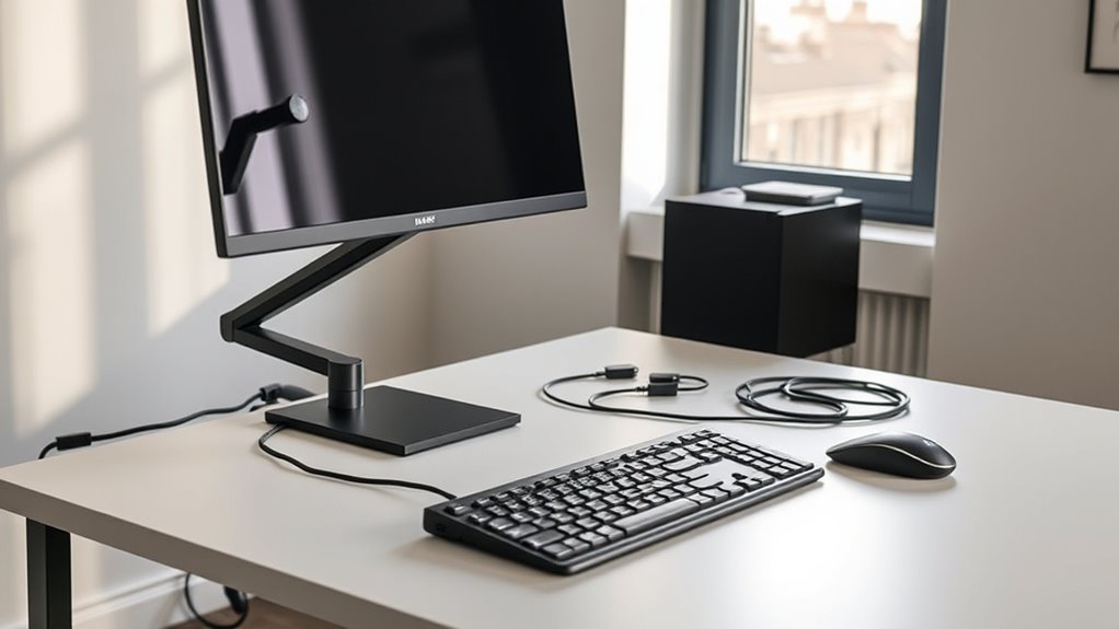 organize cables for accessibility