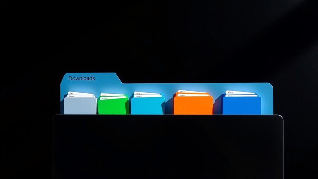 organize downloads with categories