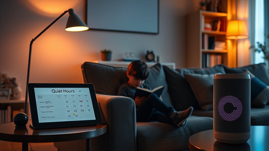 plan quiet activity times