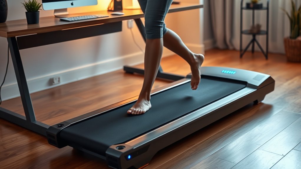 quiet smooth portable treadmill