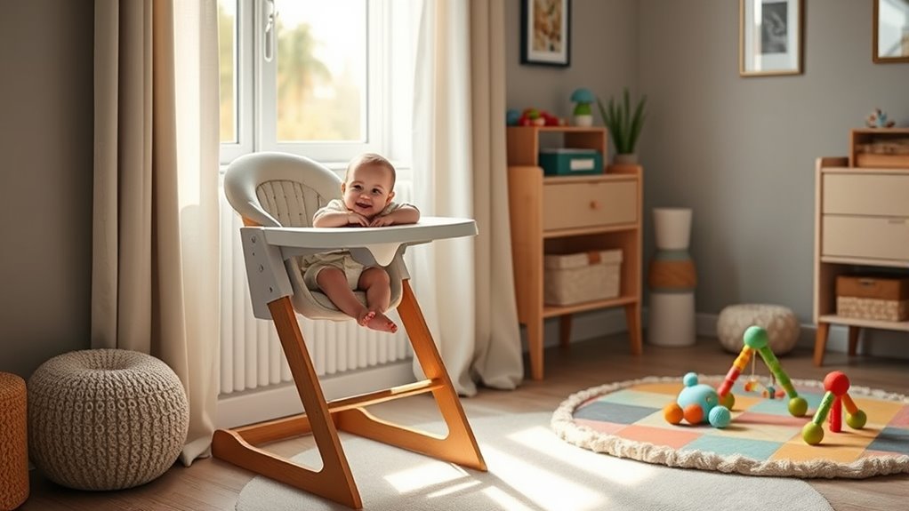 safe adjustable easy clean high chairs