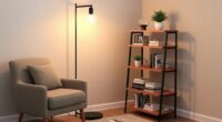 stylish shelving floor lamps