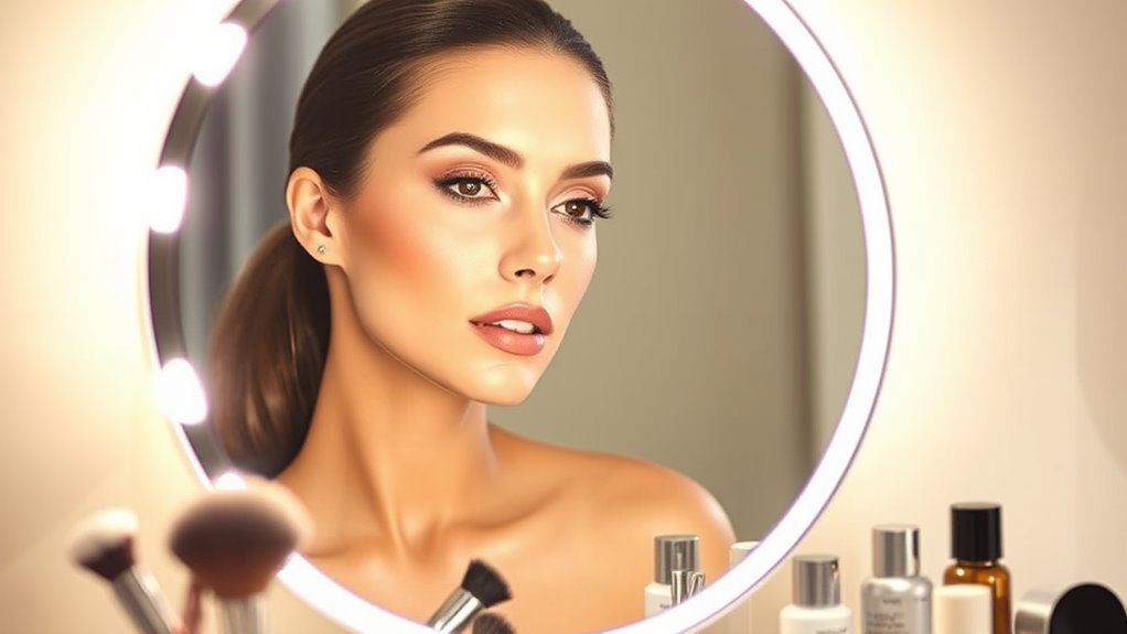 top lighted makeup mirrors