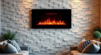 top wall mounted electric fireplaces