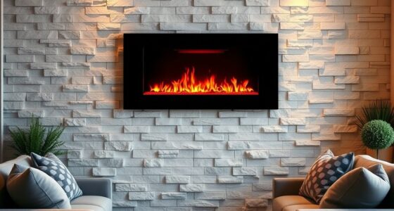 top wall mounted electric fireplaces