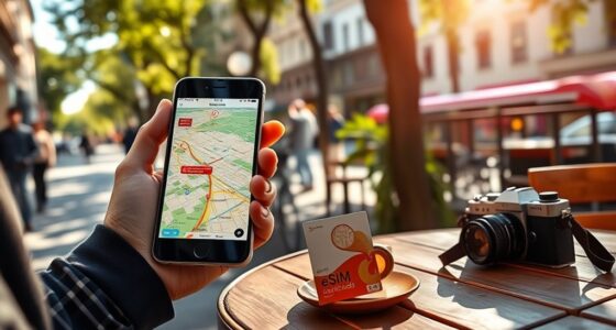 use esims and offline maps