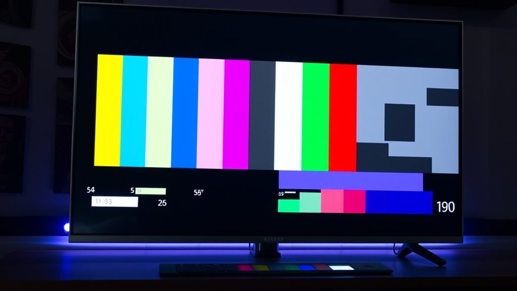 use test patterns for calibration