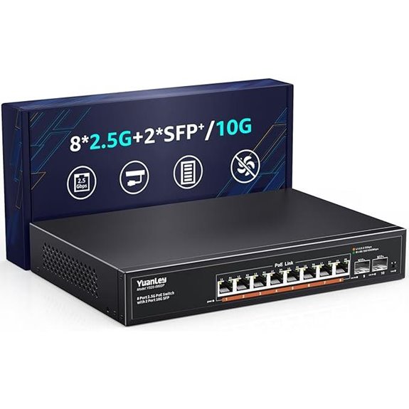 YuanLey 10-Port 2.5G PoE Switch (Unmanaged Rackmount)