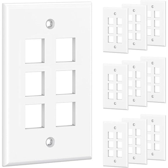 Cable Matters 10-Pack Low Profile RJ45 Wall Plate