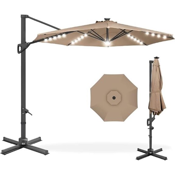 Best Choice 10ft Solar LED Patio Umbrella