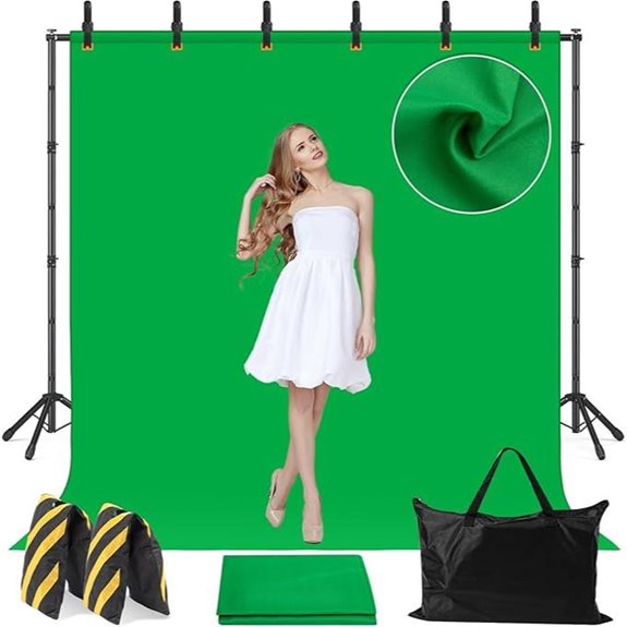 10x8.5 Backdrop Stand Kit with Green Screen