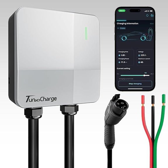 Level 2 EV Charger 11.5kW WiFi Waterproof J1772