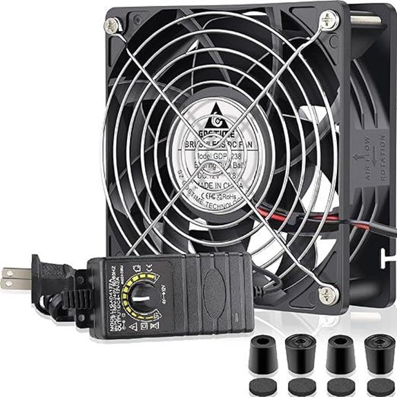 GDSTIME 120mm x 38mm Computer Fan with Speed Control