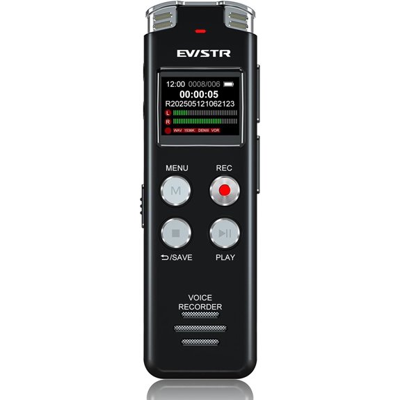 128GB Voice Recorder with Playback and USB Charge